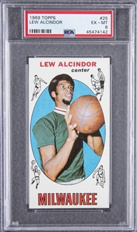 1969/70 Topps Lew Alcindor Rookie Card – PSA EX-MT 6